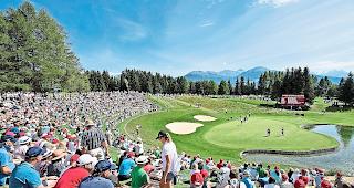 Der Stolz. Das Loch Nummer 13 bietet 3000 Zuschauern einen Sitzplatz und Sponsoren eine Plattform.Foto Keystone