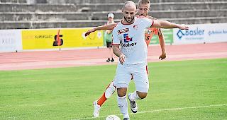 Albert Spahiu und der FC Naters Oberwallis: Der erste Heimsieg der Saison. Foto WB