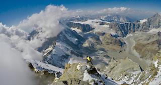 Abstieg auf dem Lion-Grat.