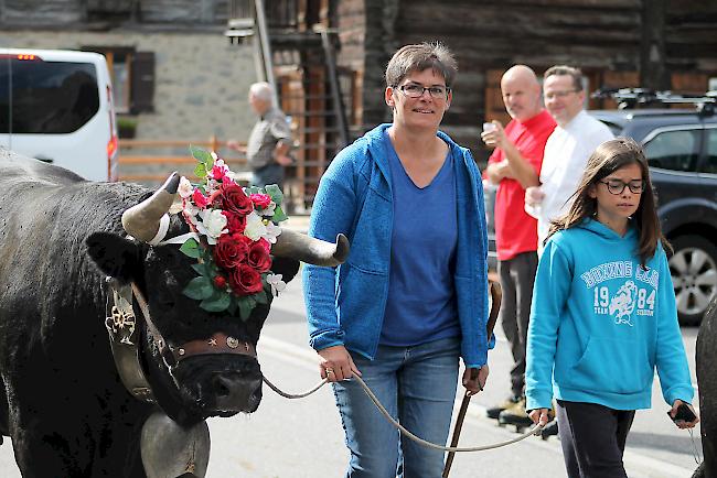 Impressionen vom Alpabzug in La Fouly im Val Ferret. 