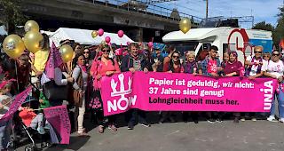 Auch die Unia Oberwallis hat sich an der gestrigen Grosskundgebung in Bern beteiligt.