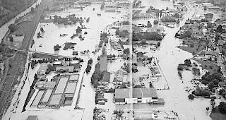 Land unter. Der Grund von Gamsen aus der Vogelperspektive.