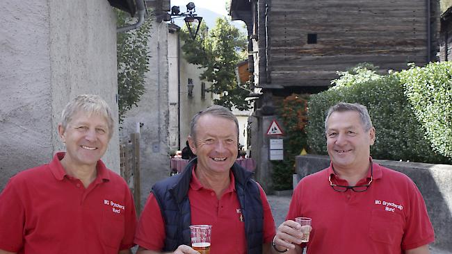 Donald Jossen (66), St. Niklaus, Elmar Jeiziner (62) und German Jossen (61), Mund.