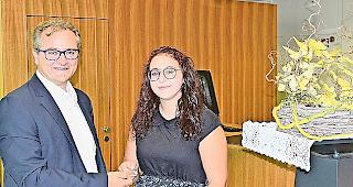 Elmar Ritler mit der Gewinnerin Leila Ritler.