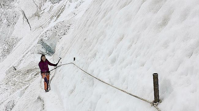 Die Weissmies-Normalroute wird immer schwieriger.