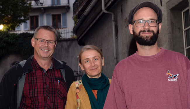 Verfassungsrat. Die Kandidaten aus dem Bezirk Westlich Raron der Liste «Zukunft Wallis»: Jimmy Sieber (v.l.), Véronique Thielen und Frederik Schmid.