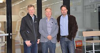 <b>Zufrieden und erleichtert.</b> Gesch&auml;ftsf&uuml;hrer Richard Hug, VR-Vizepr&auml;sident Guido Summermatter und VR-Pr&auml;sident Patrick Amoos an der Medienorientierung.