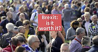 Aufmarsch.&nbsp;In etwa f&uuml;nf Monaten will Grossbritannien die EU verlassen. Mit einem grossen Protestzug k&auml;mpft die Kampagne &laquo;People's Vote&raquo; f&uuml;r ein zweites Brexit-Referendum.