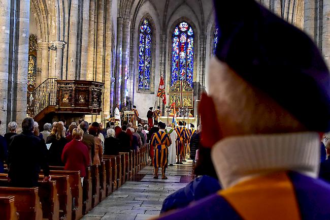 An diesem Sonntag feierten die Ex-Gardisten der Sektion Wallis einen Gedenkgottesdienst für Johannes Paul II.