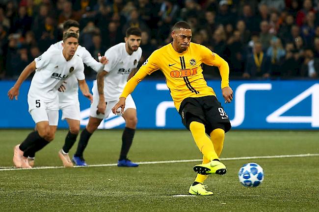 Ausgleichstreffer. Dank des verwandelten Elfmeters durch Guillaume Hoarau konnten die Berner zum ersten Mal in der Champions League über einen Torerfolg jubeln.