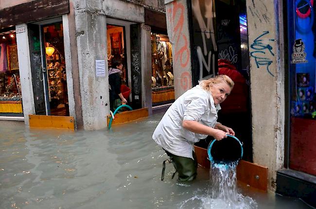 Venedig vermeldete ein Hochwasser, so schlimm wie seit zehn Jahren nicht mehr.