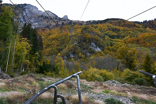 Beim Absturz einer Kabine der Bergbahn Staubern in Flümsen kamen keine Personen zu Schaden. 