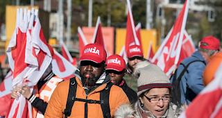 Die Protesttage auf dem Bau haben Mitte Oktober begonnen.