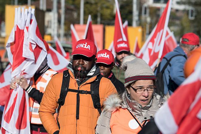 Die Protesttage auf dem Bau haben Mitte Oktober begonnen.