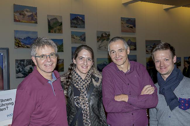 Martin Schmid (63), Steg, Carole Bregy (33), Glis, Egon Schmid (59), Raron, und Tristan Bregy (37), Kilchberg.