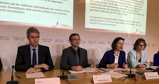 Stellten die sensibilisierungskampagne vor (von links): Christian Varone (Kommandant Kantonspolizei Wallis), Staatsrat Frederic Favre, Staatsratspr&auml;sidentin Esther Waeber-Kalbermatten und Isabelle Darbellay Metrailler.