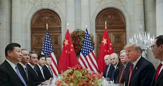 US-P&auml;rsident Donald Trump mit China's Pr&auml;sident Xi Jinping bei einem Treffen anl&auml;sslich des G20-Gipfels. 

