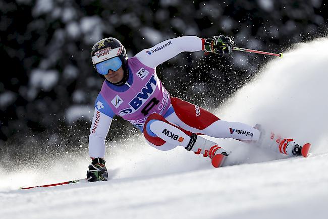 Loic Meillard fährt in Beaver Creek auf den 5. Platz. 