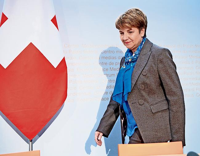 Welches Departement übernimmt Bundesrätin Viola Amherd? Nach einer ersten Diskussion über die Departementsverteilung am Freitag im Bundesrat  ist die Entscheidung auf kommende Woche vertagt worden.
Foto Keystone