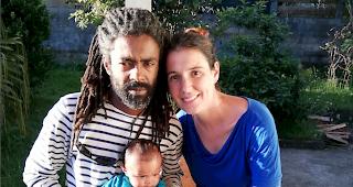 Patrice (39 Jahre alt), Anja (38) und In&egrave;s (2 Monate).