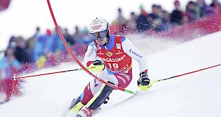 Stark. Lo&iuml;c Meillard f&auml;hrt am Slalom von Saalbach auf Rang zwei. Ramon Zenh&auml;usern klassierte sich auf dem zehnten Rang.