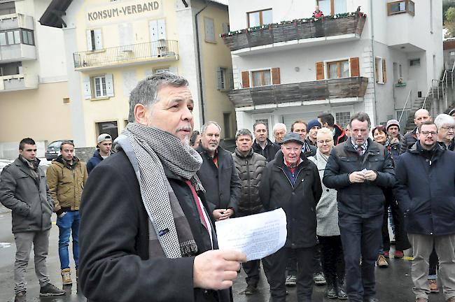 Egon Furrer, Gemeindepräsident von Stalden, lobte Staldenried für die Bereitschaft, eine solch grosse Investition zu stemmen.