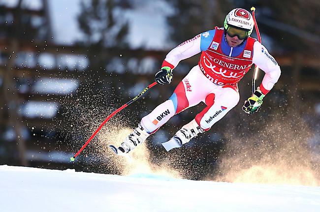 Feuz verlor im zweiten Training 77 Hundertstel auf die Bestzeit.