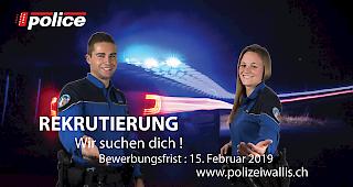 Am Freitag wurde die Rekrutierungskampagne der Kantonspolizei Wallis lanciert. 