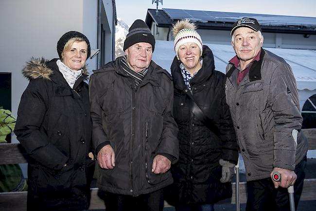 Raphaela Bühler (50), Maurice Weissen (83), Iris Imboden (63) und Lorenz Zenhäusern (67), Unterbäch.