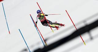 Mikaela Shiffrin gibt derzeit im Slalom den Ton an. 
