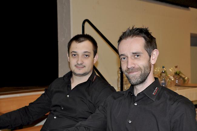 Benedict Sieber (25) aus Naters und Michael Buri (36) aus Baltschieder.