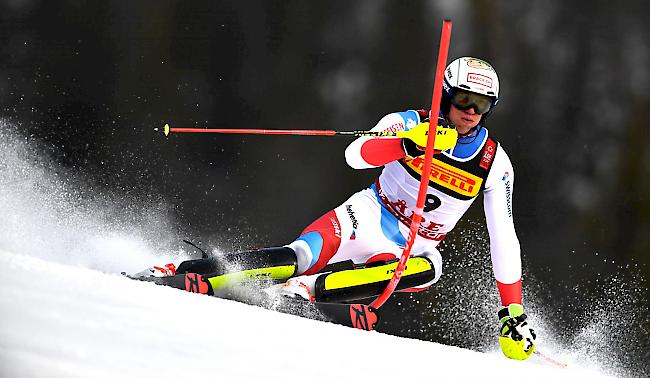 Zwischenrang 12. War bis zum Zielhang auf Medaillenkurs, büsste dann nach einem groben Fehler doch noch 2,32 Sekunden Rückstand auf Halbzeit-Leader Marcel Hirscher ein: Ramon Zenhäusern.