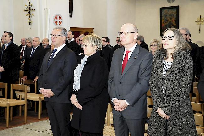 Beim Lauschen des Orgelspiels: Georges Schmid mit Gattin Nadja sowie Sergio Wyniger mit seiner Frau.