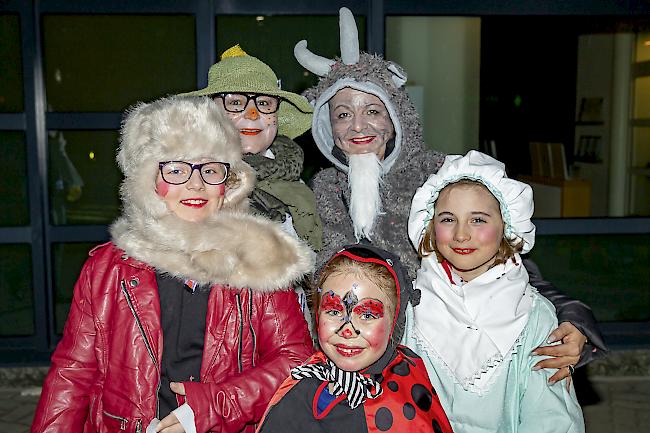 Tabea Hildbrand (10), Gampel, Miriam Hildbrand (48), Gampel, Colette Sewer (6), Susten, Alexandra Mussmann (45), Steg, Leonie Hildbrand (9), Gampel.