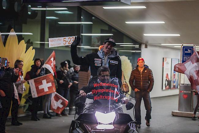 Impressionen vom Empfang von Ramon Zenhäusern in Visp.