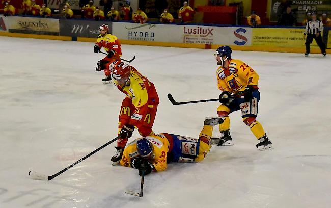 Heinimann und Siders oben, Beeler und Dübendorf am Boden - die Walliser stehen im Playoff-Final.