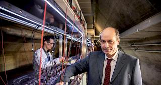 In einer Kl&auml;ranlage. Mit dem &laquo;l&auml;ngsten mikrobiellen Brennstoffzellen-System der Welt&raquo; will man in Ch&acirc;teauneuf-Sitten Strom erzeugen.