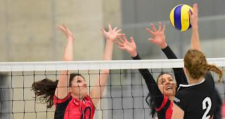 Der versuchte Block von St&ouml;pfer und Bieler gegen Steinhausen, die 1:3-Heimniederlage k&ouml;nnte sich fatal auswirken.