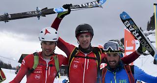 Das Podest bei den M&auml;nnern: Iwan Arnold, Arno Lietha und Robert Antonioli (von links).