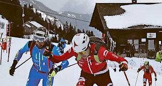Spannung pur. Iwan Arnold im Zweikampf um Silber mit dem Italiener Robert Antonioli. 