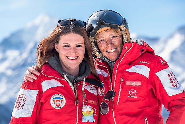 Nicole Franzen (23) aus Bettmeralp und Karin Amstutz (51) aus Grächen.