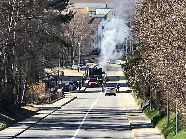 In Brig-Glis kam es am Freitagnachmittag zu einem Fahrzeugbrand.