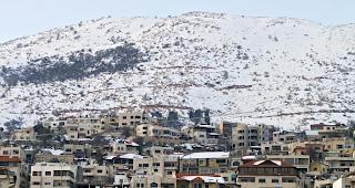 Blick auf das Dorf Majdal Shams in den Golanh&ouml;hen, welche 1981 von Israel annektiert wurden. 