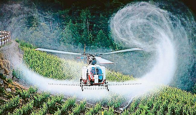 Fliegt auch bald in der Region St. German – ein Spritzhelikopter.