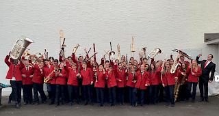 Die Jugendmusik Brig beim Jugendmusikfestival in Bern B&uuml;mpliz.