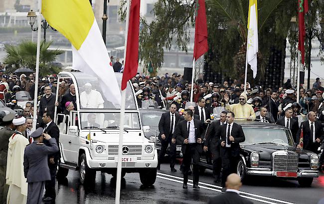 Premiere. Für Papst Franziskus ist es die erste Reise nach Marokko. Vor ihm besuchte Papst Johannes Paul II. 1985 das nordafrikanische Königreich.