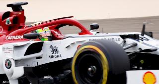 Im Alfa Romeo. Mick Schumacher absolviert nach dem vielbeachteten Test im Ferrari seinen zweiten Formel-1-Test.