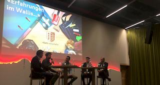 Die Podiumsteilnehmer von &laquo;iischi wirtschaft &ndash; (R)Evolution f&uuml;r Unternehmen&raquo; am Donnerstag im World Nature Forum waren sich einig: Digitalisierung kommt in kleinen Schritten. Aber sie kommt.