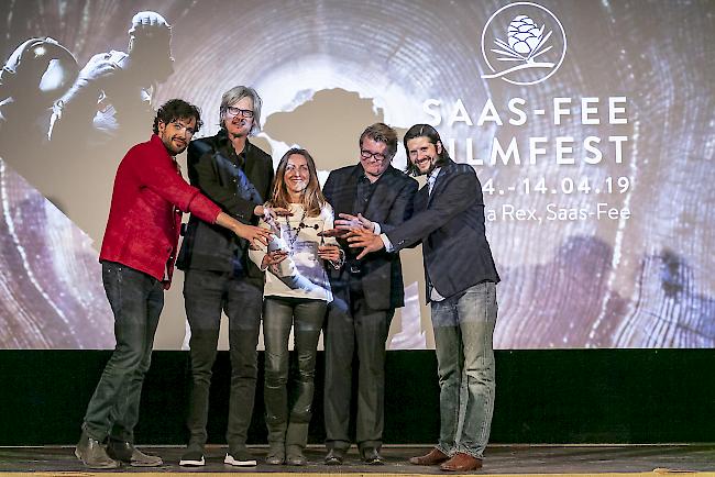 Co-Programmer Tommaso Tocci, die Juroren Hans-Jürg Zinsli, Connie Walther und Valentin Hitz sowie Festivalleiter Stefan Fichtner (von links).