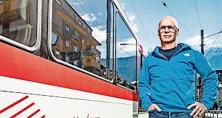 Innovativ. Roman Perren stiess mit der Idee einer fahrenden Ausstellung bei der MGBahn auf offene T&uuml;ren.Foto WB/Andrea Soltermann